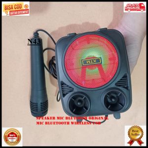 N43 SPEAKER MIC BLUTUT ORIGINAL BLUETOOTH MIK BLUETOOT MIC BLUETUT WIRELESS USB CASAN CHAS SPK SPEK.
