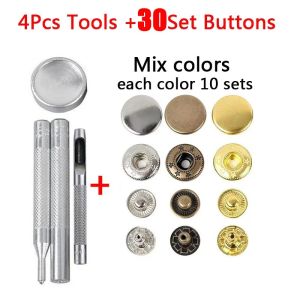 ชุดตอกกระดุมแป๊ก กระดุมแป๊กตอก Snap แบบกลวง และแข็ง สําหรับเย็บผ้า เสื้อผ้า กระเป๋า