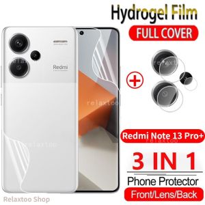 Pelindung Layar Kompatibel Untuk Redmi A3 Poco X6 5G Poco X6 Pro 5G Redmi Note 13 4G Redmi Note 13 5G Redmi Note 13 Pro 4G Redmi Note 13 Pro 5G Redmi Note 13 Pro Plus 5G paket 3 in 1 Bahan hydrogel