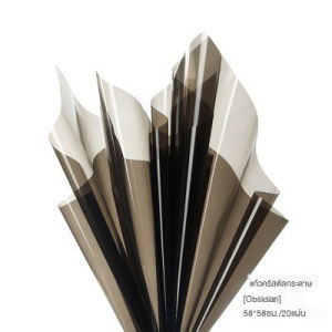 Isi 20 LEMBAR Kertas Buket Bunga Full Color Transparan Flower Wrapping Paper Full Color OPP TRANSPARENT KB102