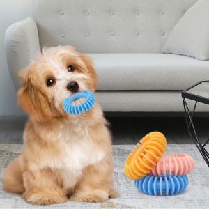 QEFEE Wear Resistant Dog Biting Ring Toy Soft Rubber Dog Molar Toy Ring Pet Trainging Molar Toy Bite Resistant Dog Chew Toy Relieve Boredom