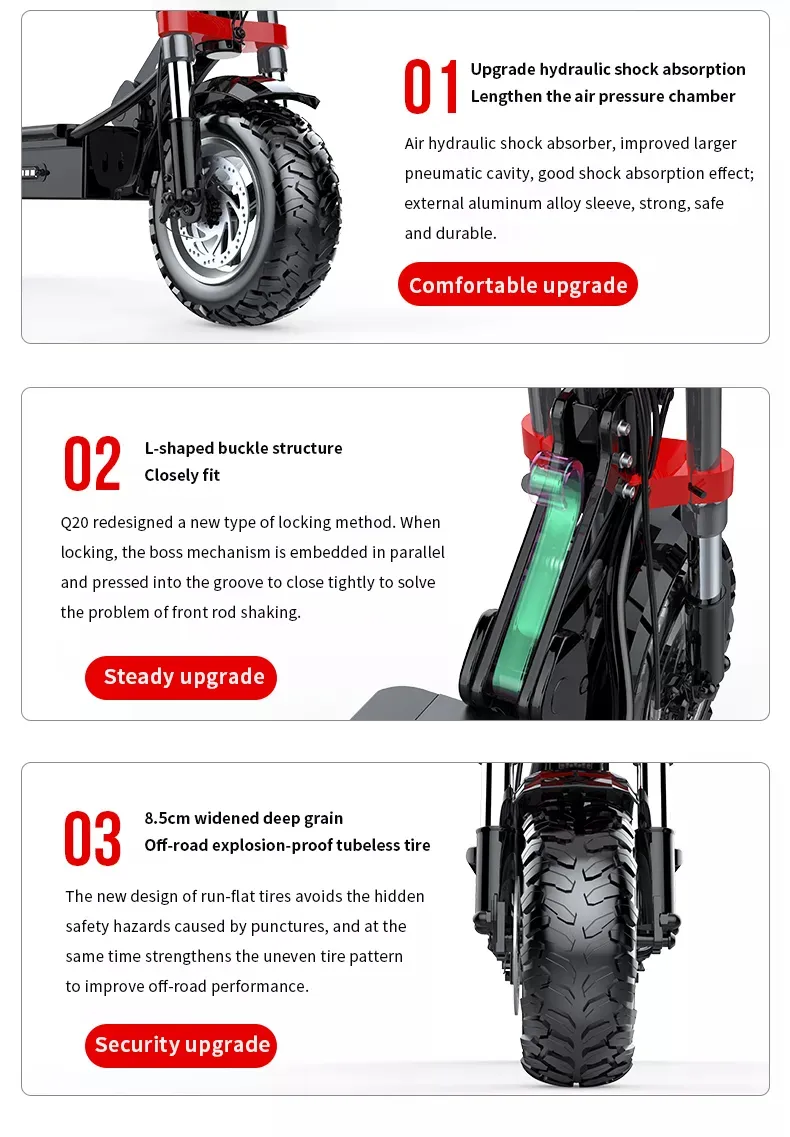MONSPRIN Q20 สกู๊ตเตอร์ไฟฟ้าออฟโรด ระยะ 40-150km ความเร็ว 55KM/H รับ 200 kg scooterไฟฟ้า สกูดเตอร์ สกู๊ตเตอร์ใหญ่ SEALUP