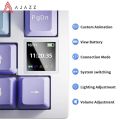 AJAZZ AK820แป้นพิมพ์ที่กำหนดเอง RGB โครงสร้างปะเก็นคีย์บอร์ดแบบกลไกแบบไร้สายพร้อมลูกบิดหน้าจอ. 