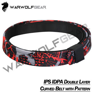 Outdoor sports toys competitive games Gear IPS IDPA Double Layer Curved Belt with Pattern WARWOLFGEAR