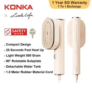 KONKA x Little Cofa 2in1 Portable Steam Iron & Travel Garment Steamer Detachable Water Tank Rotatable Ironing Panel