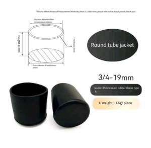 Square/L-Shape/Round Rubber Foot Cover Tubular Plastic Plug Caps for Chair Table Furnitures Non-slip Floor Protector