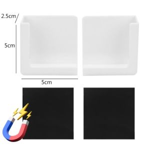 2/4pcs Wall-mounted Magnetic Mobile Phone Rack Multifunction Punch Free Storage Rack Self-Adhesive Home Bathroom Wall Organizer