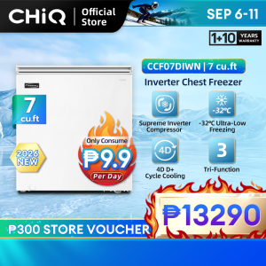 【NEW】CHiQ 7 cu.ft Inverter Chest Freezer CCF07DIWN -32°C Freezing 30% Energy Saving LED Display Tripple Modes