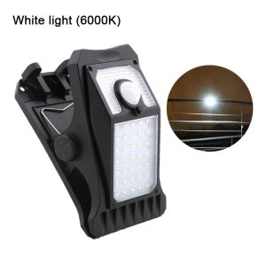 ECILY ไฟถนนพลังงานแสงอาทิตย์ LEDไฟตรวจจับการเคลื่อนไหวกลางแจ้งแบบคลิป IP65กันน้ำรั้วตะเกียงตั้งแคมป์ดาดฟ้าเต็นท์ตั้งแคมป์ไฟไฟทางเดินฉุกเฉิน