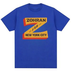 Zohran Mamdani Mens and Womens Fashion Round Neck Printed Cotton T-shirt .c
