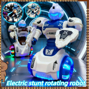 Robot Electric Stunt Rotating Music Lights Kids Robot Toy Children Gift Mainan Budak