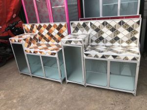 Rak Kompor Kaca Aluminium Undak 3 Pintu VIV