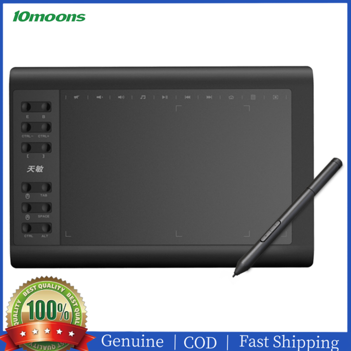 10moons G10 Digital Art Graphics Drawing Tablet 10 x Inches