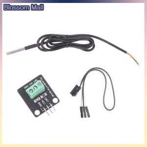 [Blossom] DS18B20 Temperature Sensor Module Waterproof Digital Sensor Cable Stainless Steel Probe Terminal Adapter For Arduino