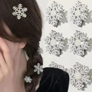 SCXXCXVVBB Thời trang Kẹp tóc hình bông tuyết đính đá lấp lánh. Thanh lịch Bạc Kẹp mỏ vịt lễ hội cho bé gái Phong cách cổ điển. Kẹp bên Mũ đội đầu hình bông tuyết dành cho nữ. Cho 10 chiếc Phụ kiện tóc