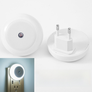 INVADER Energy Saving LED Night Light Smart Sensor EU UK Plug Plug in Night Lamp High Quality Sensor Control Lamp Bedroom