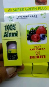 Obat Herbal Sariawan || SUPER GREEN PLUS  VIT BERRY netto  7 ml bibir pecah pecah