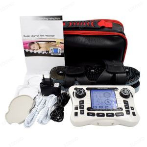Dual Channel TENS Unit Electronic Pulse Massager with Massage Slippers and LCD Display for Full Body Pain Relief