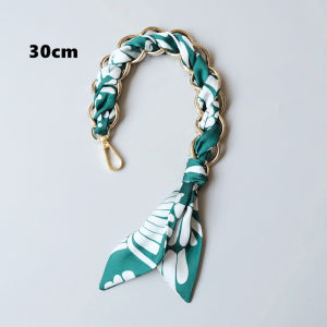 New Fashion Spring Woman Handbag Accessory Cute Chain Detachable Replacement Leopard Cotton Fabric Short Straps Women Silk Handle Chains