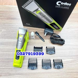 CODOS Tông đơ cắt tóc cao cấp T60 xanh hồng 110~240V 10W pin 2500mAh màn hình LCD 5 mức báo pin tốc độ 1-5 chuyên dụng cho gia đình salon