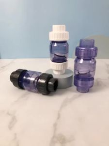 2024Flowcolour UPVC 25มม.-32มม. สีเทา Swing Check Valve Non-Return Flap วาล์ว One Way วาล์วถังปลา Connector อุปกรณ์ท่อ
