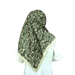 Soutfits Hijab Jumbo Syari Cute Flower 02 - Hijab Segi Empat Bahan Voal Motif Premium - Kerudung