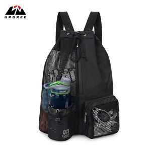 UPGREE Drawstring Backpack Bag Outdoor Waterproof Gym Backpack Sports Yoga Gym Swim Bag Nylon Fiber String Backpack for Kids Men Women With Shoe Compartment