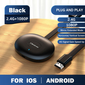 4K Wireless HDMI-compatible Display Dongle Miracast Adapter Streaming Audio Receiver for iOS Android to TV Projector Monitor