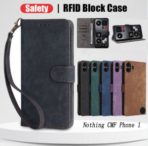 Casing for Nothing CMF Phone 1 Flip Cover Case Luxury Leather Wallet Case Casing Card Slot Stand Holder Flip Soft TPU Edge Safe Cover