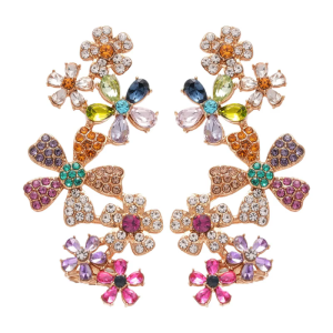 Artisanal Crafted Flower Studs Earrings Secure Butterfly Backings Sophisticated Design Anniversary Birthday Gift