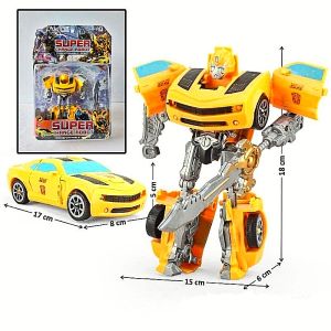 Mainan Change Robot Car Bumblebee Optimus Transform - Mainan Mobil Berubah Robot Deformation Anak Laki Cowok Edukatif