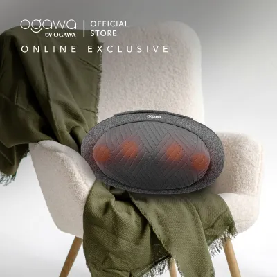 OGAWA Mobile Shiatsu QT (Grey) - Rechargeable Multipurpose Massage Pillow
