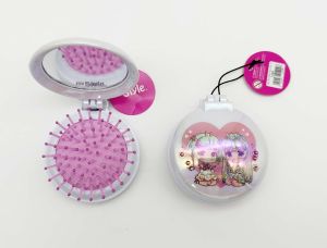 My Style TM 1209 Chibi Junior Girls Folding Hairbrush With Mirror - Sisir Lipat Bulat dengan Kaca