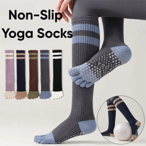 A5TG Không trượt Vớ Yoga Năm Ngón Tay cầm silicone Thoáng khí Vớ chống trượt  Bông Vớ ballet Ballet Yoga Barre