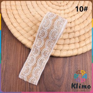 Klimo 2m Handmade Decorations Linen Volume Burlap Ribbon Cloth Roll Lace DIY Manual Accessories