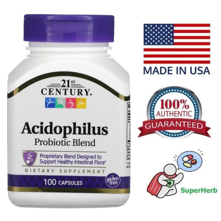 21st Century Acidophilus Probiotic Blend 100 or 150 Capsules | Lazada PH