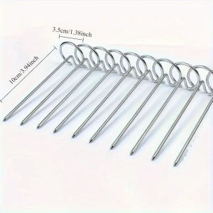 1/10pcs Food Grade 304 Stainless Steel Special Baking Needle Air Fryer Oven Vertical Grill Skewer Grill Universal Accessories H260729