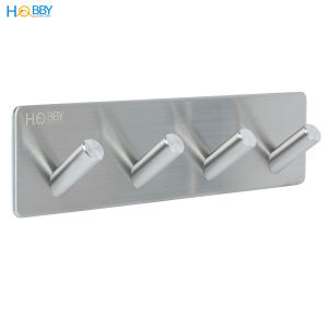 Móc treo quần áo 4 chấu inox 304 dán tường Hobby home decor 4V110