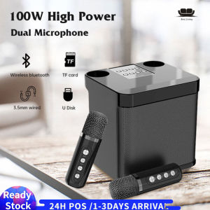 【Malaysia Ready Stock】YS-203 Portable Professional Karaoke Dual Microphone Wireless Bluetooth 3D Stereo Speaker Mic Device