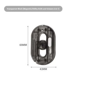 Magnetic Fidget Spinner Box Cutter - 2-in-1 Multi-Tool with Retractable Blade Scissors & Paper Cutter for Home/Office Use Portable EDC Tool for Unboxing Crafting & Daily Tasks