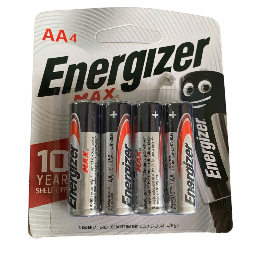 Bộ 4 viên pin AA pin Energizer AA 1.5V dùng cho micro, chuột không dây…