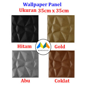MW Wallpaper Foam 3D Batik Wall Panel Diamond Triangle Stiker Dinding Wall Paper Panel Sticker