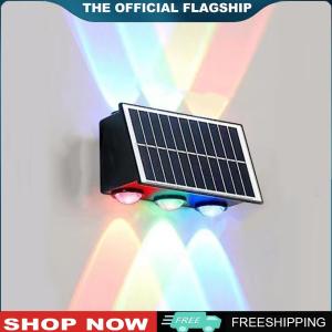 [CHAMAIR MALL] LED Solar Powered Fence Lights Waterproof Rust Proof for Garden Yard Decoration