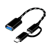 2 IN 1 USB OTG Micro USB+Type-C to USB 3.0 Ultrahigh speed For Android Smart Phone Tablets PDAs Converter Cable B191