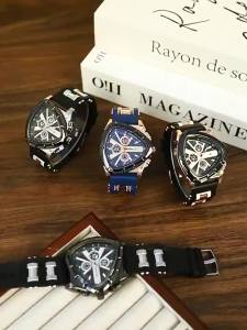 Mens Watch Personalized Polygonal Mens Multifunctional Calendar Watch