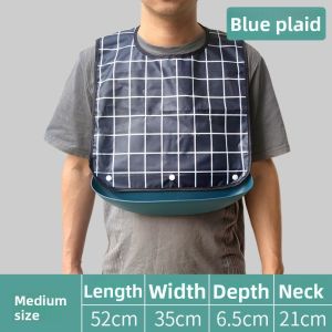 WAPKTY Chống thấm nước Yếm người lớn S/M/L Chống bám bẩn Yếm ăn cho người lớn tuổi Di động Có thể giặt Tạp dề Dụng cụ hỗ trợ ăn uống