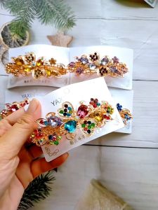 Kẹp tóc phía sau đính đá lấp lánh N001(kẹp 8 phân)
