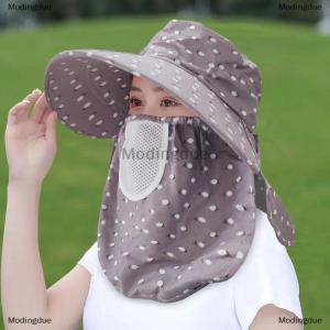 [COD] Modingdue Sun Hat Female Summer Hat Cover Face Breathable Sun Hat All-match Summer Hat with Big Rim Anti-ultraviolet Cycling Sunhat