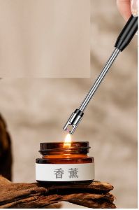 Bật lửa điện - Dụng Cụ Thắp Nến Thơm châm bếp hóa vàng châm lửa trại ....Sạc Bằng USB quay 360 độ tặng kèm dây sạc