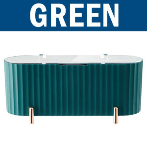 AKIRO HOME Dust-proof Makeup Organizer Makeup Storage Box For Cotton Pads Swabs 3 Compartments Makeup Container wt Lid Bekas Kapas Bekas Kosmetik 化妝品收納盒